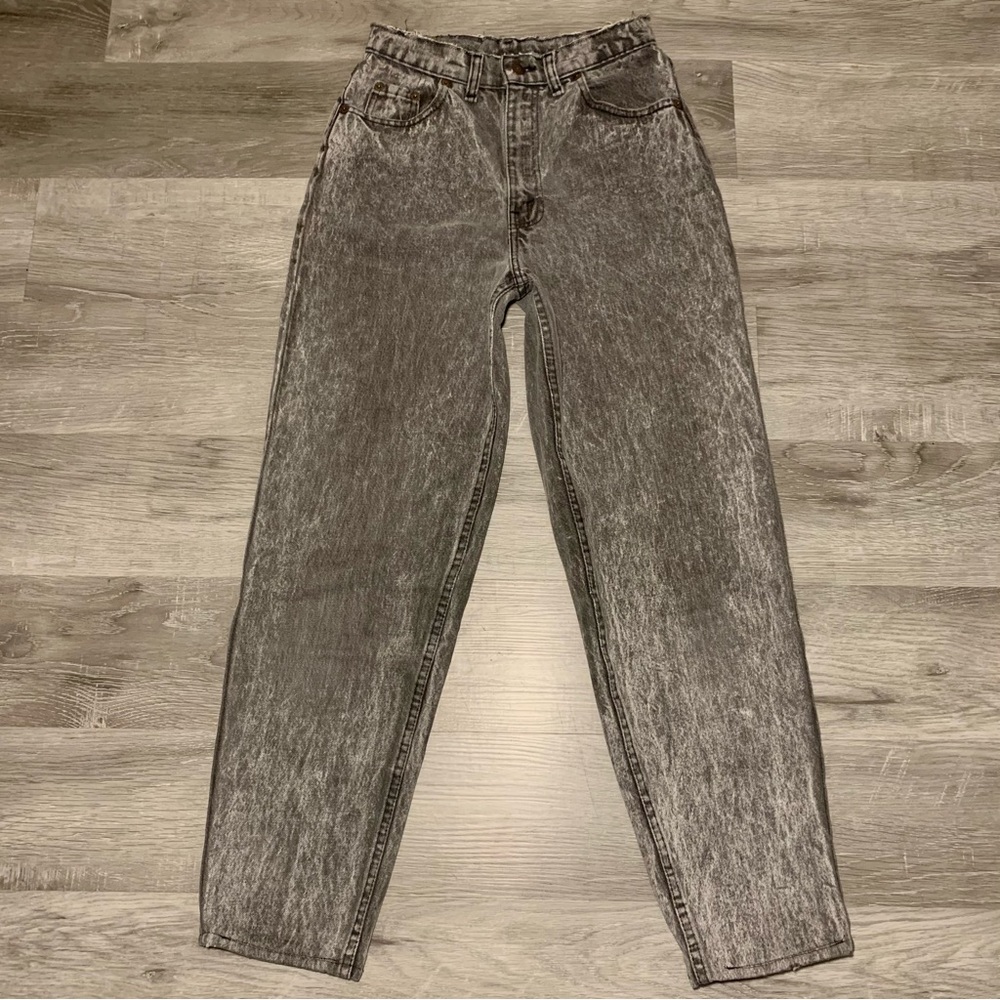VINTAGE 80s LEVI’S 532 Grey Acid Wash High Rise Relaxed Mom-Style Jeans Sz 26